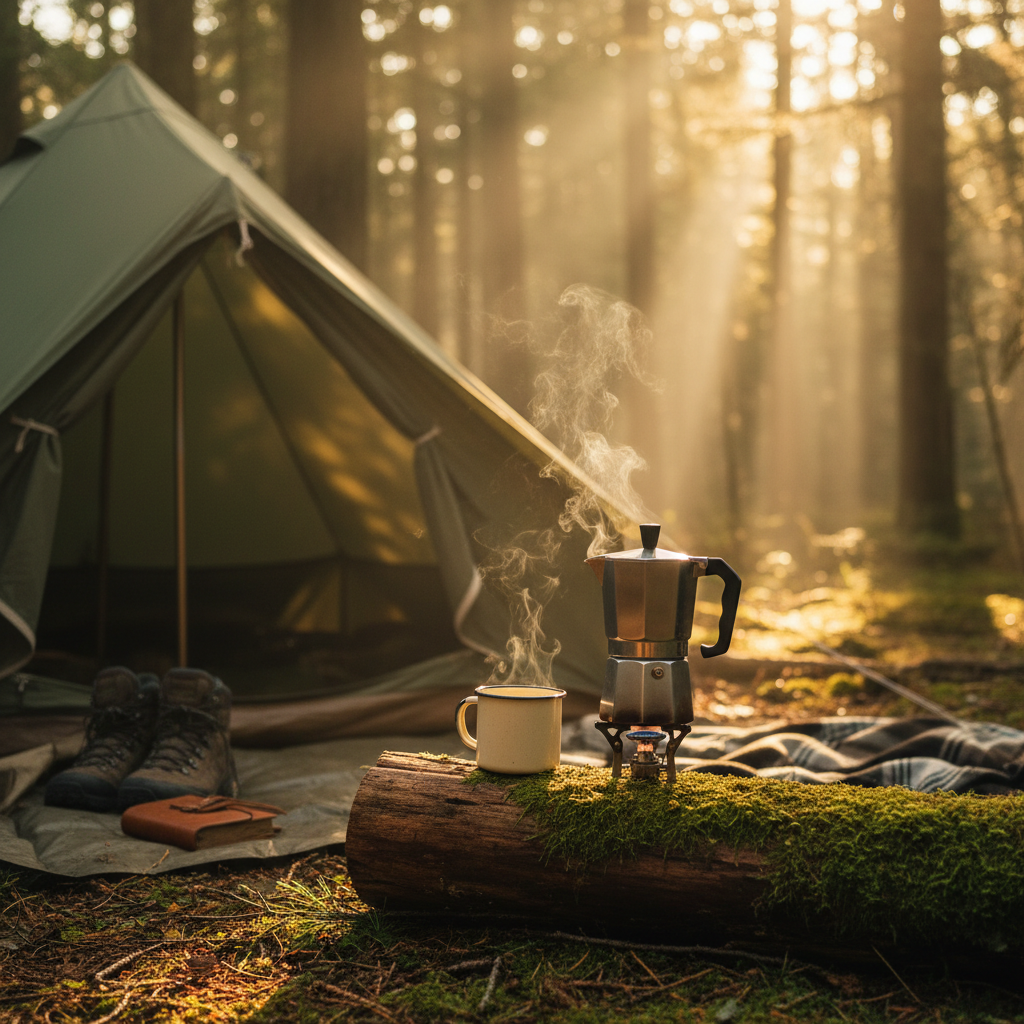 Café du matin au bivouac